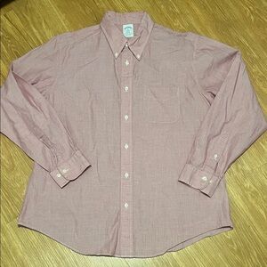 Brooks Brothers Light Red Casual Button-Down Shirt XL